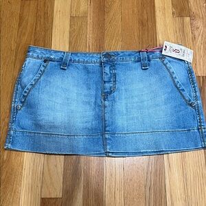 New - Light Blue Denim Mini Skirt by Decree